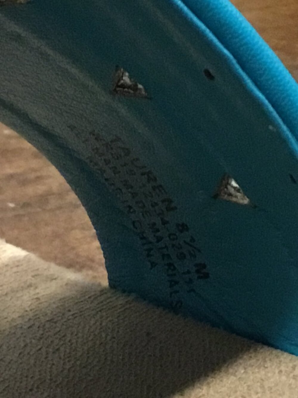 Kim Rogers - Turquoise Comfort Sandals - Ultra Comfort Wedge Slides - Size 8.5 M - Picture 9 of 9